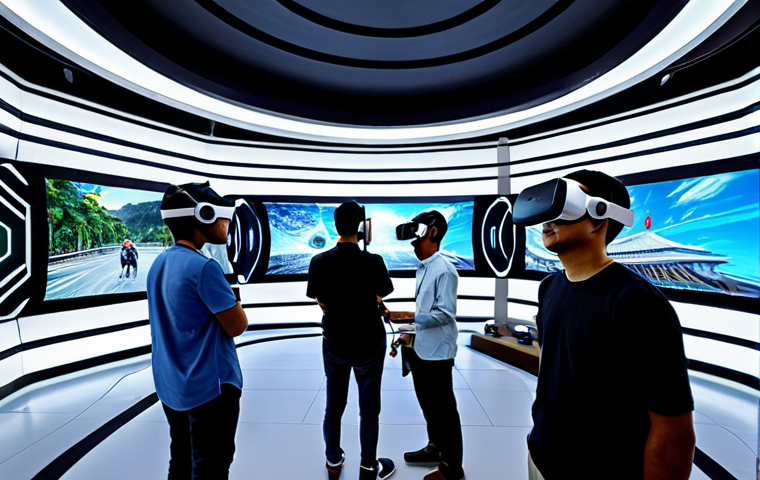 가상현실 여행의 기술적 기초 - **
"A family enjoying a VR travel experience together in their living room. They are all wearing VR... 가상현실 여행의 기술적 기초 - **
"A family enjoying a VR travel experience together in their living room. They are all wearing VR...