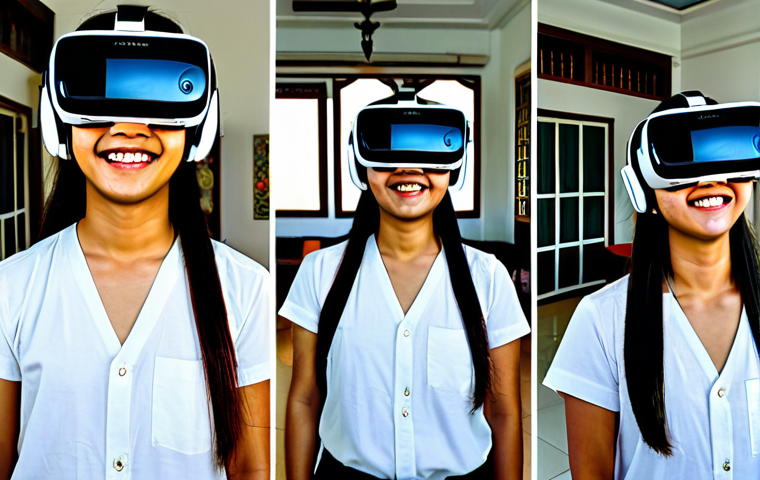 가상현실 여행의 문화적 다양성 - **Prompt:** A first-person perspective from within a highly immersive virtual reality environment. T...