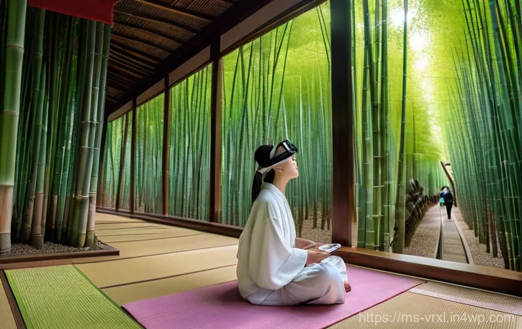 가상현실 여행의 개인적 경험 분석 - **Prompt 1: Immersive Spring in Kyoto**
"A Malaysian woman in her late 20s, wearing a comfortabl...