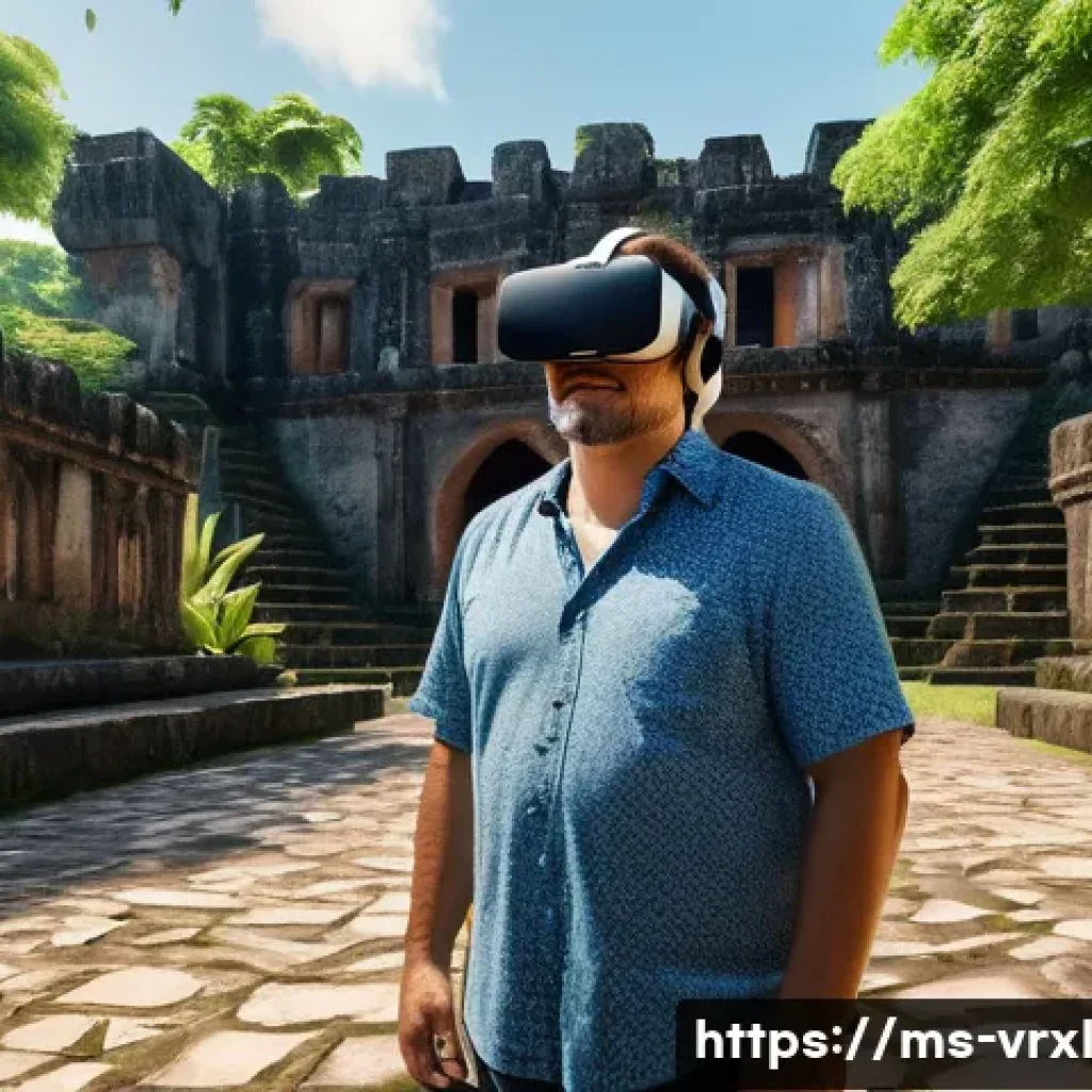 가상현실 여행의 다양한 콘텐츠 유형 - A highly detailed virtual reality scene depicting an interactive historical tour of A Famosa Fort in...